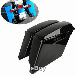 5 Vivid Stretched Extended Hard Saddlebags For Harley Touring Models 1993-2013