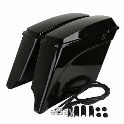 5 Vivid Stretched Extended Hard Saddlebags For Harley Touring Models 1993-2013