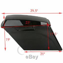 5 Vivid Stretched Extended Hard Saddlebags For Harley Touring Models 1993-2013