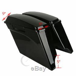 5 Vivid Stretched Extended Hard Saddlebags For Harley Touring Models 1993-2013