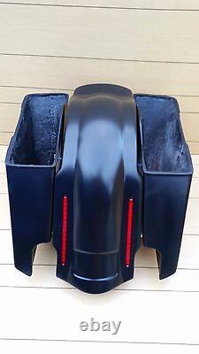 5extended Bags And Led Rear Fender For Harley Touring 96-2013