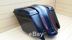 6 Inch Stretched Bags, Lids And Led Rear Fender For Harley Touring 1996-2013