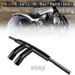 6'' Rise 2 T-Bar Handlebar Drag Bars Fit For Harley Touring Ultra Limited