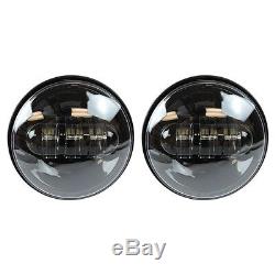 7 Black LED Projector Daymaker Headlight + Passing Lights For Harley Touring BL