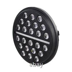 7 Black Multi LED Projection Headlight for Harley Softail Touring Glide Indian