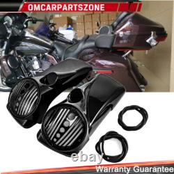 8 Saddlebags Speaker Lids with Tweeter port For Harley 1994-2013 Touring Models