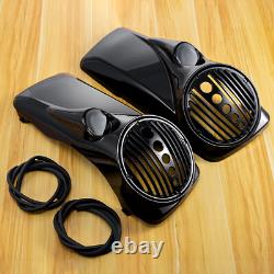 8 Speaker Lids with Tweeter port For 1994-2013 Harley Touring FL Hard Saddlebags