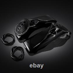 8 Speaker Lids with Tweeter port For 1994-2013 Harley Touring FL Hard Saddlebags