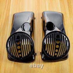 8 Speaker Lids with Tweeter port For 1994-2013 Harley Touring FL Hard Saddlebags