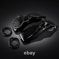 8 Speaker Lids with Tweeter port For Harley 1994-2013 Touring Models Vivid Black