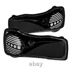 8 Speaker Lids with Tweeter port For Harley 1994-2013 Touring Models Vivid Black