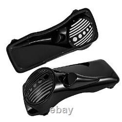 8 Speaker Lids with Tweeter port For Harley 1994-2013 Touring Models Vivid Black