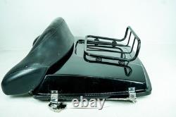 90 Harley Electra Classic Touring Passenger Backrest with Tourpak Lid Cover 1348