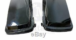 A Pair of New Vivid Black for Harley HD Touring Hard Saddle Bags Lids