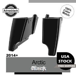 ARCTIC BLACK Fits 14+ Harley Street Road Glide Advanblack Stretched Saddlebag