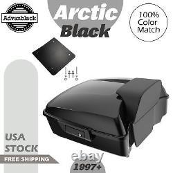 ARCTIC BLACK Fits 97+ Harley Touring/Softail Rushmore Chopped Tour Pack Pak Pad