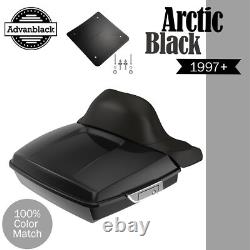 ARCTIC BLACK Rushmore Razor Tour Pack Pak Wrap Around For Harley/Softail 1997+