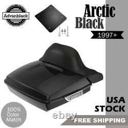 ARCTIC BLACK Rushmore Razor Tour Pack Pak Wrap Around For Harley/Softail 1997+