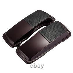 Advan Black Cherry Saddlebag Speaker Lids For 2006-2013 Harley Street Road Glide