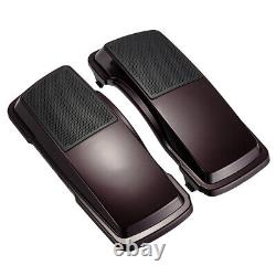 Advan Black Cherry Saddlebag Speaker Lids For 2006-2013 Harley Street Road Glide