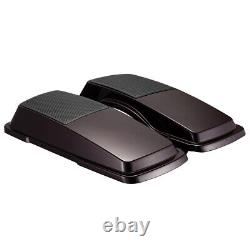 Advan Black Cherry Saddlebag Speaker Lids For 2006-2013 Harley Street Road Glide