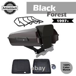 Advan Black Forest Razor Tour Pak Pack Trunk Luggage For 1997+ Harley Touring