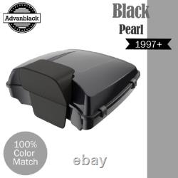 Advan Black Pearl Razor Tour Luggage Trunk Pad For Harley Street Road Glide 97+