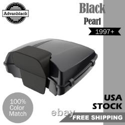 Advan Black Pearl Razor Tour Luggage Trunk Pad For Harley Street Road Glide 97+