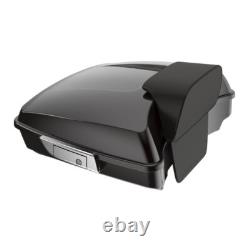 Advan Black Pearl Razor Tour Pack Trunk Luggage Fits 1997+ Harley Touring