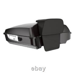 Advan Black Pearl Razor Tour Pack Trunk Luggage Fits 1997+ Harley Touring