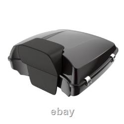 Advan Black Pearl Razor Tour Pack Trunk Luggage Fits 1997+ Harley Touring