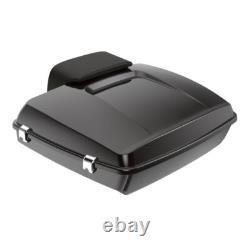Advan Black Pearl Razor Tour Pack Trunk Luggage Fits 1997+ Harley Touring