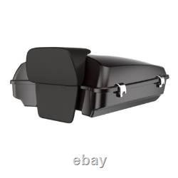 Advan Black Pearl Razor Tour Pack Trunk Luggage Fits 1997+ Harley Touring