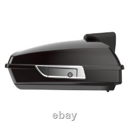 Advan Black Pearl Razor Tour Pack Trunk Luggage Fits 1997+ Harley Touring