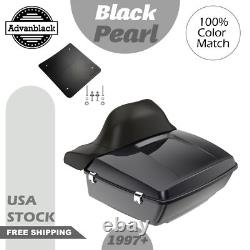Advan Black Pearl Rushmore King Tour Pak Pack Pad Fits Harley/Softail 97+