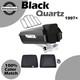 Advan Black Quartz Chopped Tour Pack Pak Trunk Luggage Fits 97+ Harley Touring