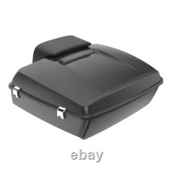 Advan Black Quartz Chopped Tour Pack Pak Trunk Luggage Fits 97+ Harley Touring