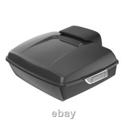 Advan Black Quartz Chopped Tour Pack Pak Trunk Luggage Fits 97+ Harley Touring