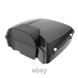 Advan Black Quartz Chopped Tour Pack Pak Trunk Luggage Fits 97+ Harley Touring