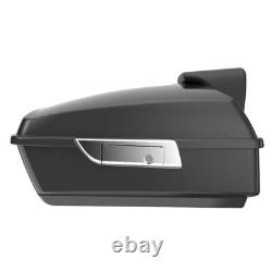 Advan Black Quartz Chopped Tour Pack Pak Trunk Luggage Fits 97+ Harley Touring