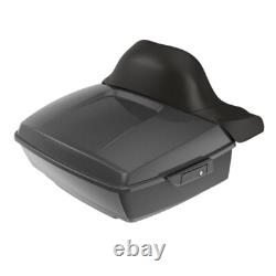 Advan Black Quartz King Tour Pack Trunk Luggage For 1997+ Harley Touring