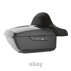 Advan Black Quartz King Tour Pack Trunk Luggage For 1997+ Harley Touring