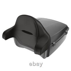 Advan Black Quartz King Tour Pack Trunk Luggage For 1997+ Harley Touring