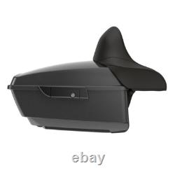 Advan Black Quartz King Tour Pack Trunk Luggage For 1997+ Harley Touring