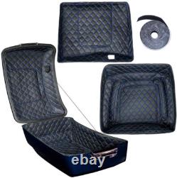 Advan Black Quartz King Tour Pack Trunk Luggage For 1997+ Harley Touring