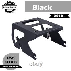 Advan Black Solo Tour Pack Mount Fits Harley M8 Low Rider S/ ST, Sport Glide