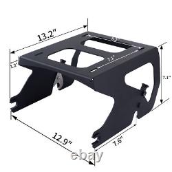 Advan Black Solo Tour Pack Mount Fits Harley M8 Low Rider S/ ST, Sport Glide