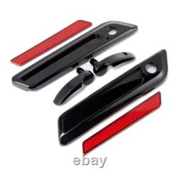 Advan Blackout Saddlebag Lid Lever & Latch Cover Set Kit For Harley Touring 14+