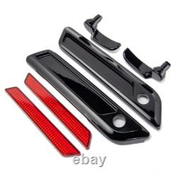 Advan Blackout Saddlebag Lid Lever & Latch Cover Set Kit For Harley Touring 14+