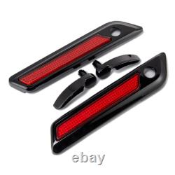 Advan Blackout Saddlebag Lid Lever & Latch Cover Set Kit For Harley Touring 14+
